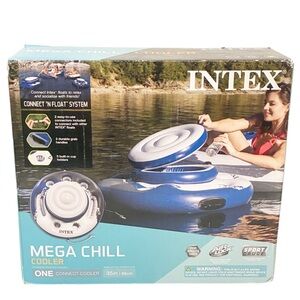 Intex Mega Chill‎ Inflatable Floating 24 Can Beverage Cooler for River Run Tubes